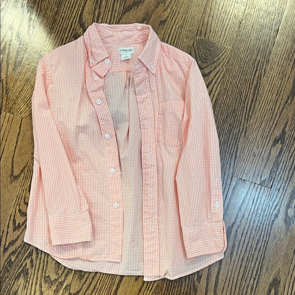 Crewcuts orange Checkered Kids Shirt